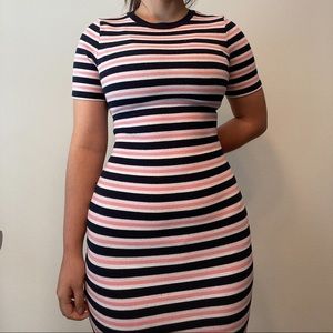 H&M Bodycon Striped Mini Dress